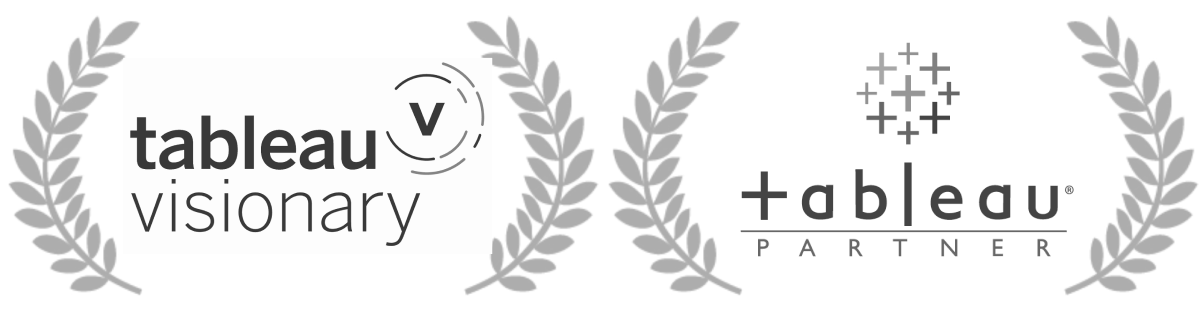Tableau Visionary and Tableau Partner badges