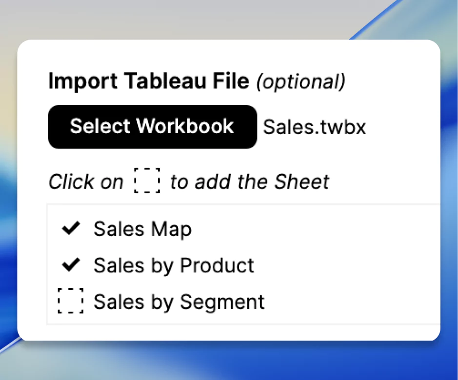 Import existing dashboards